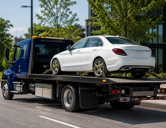 Auction vehicle being delivered directly to a customer
