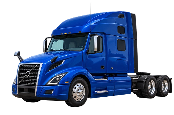 Blue transport truck